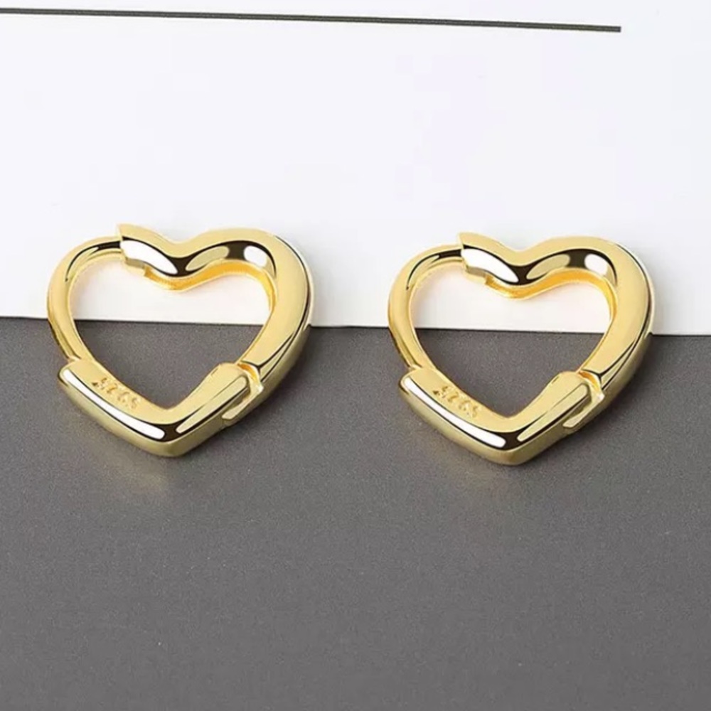💛Insta earrings cute earrings heart earrings gold earrings - Picture 3 of 6